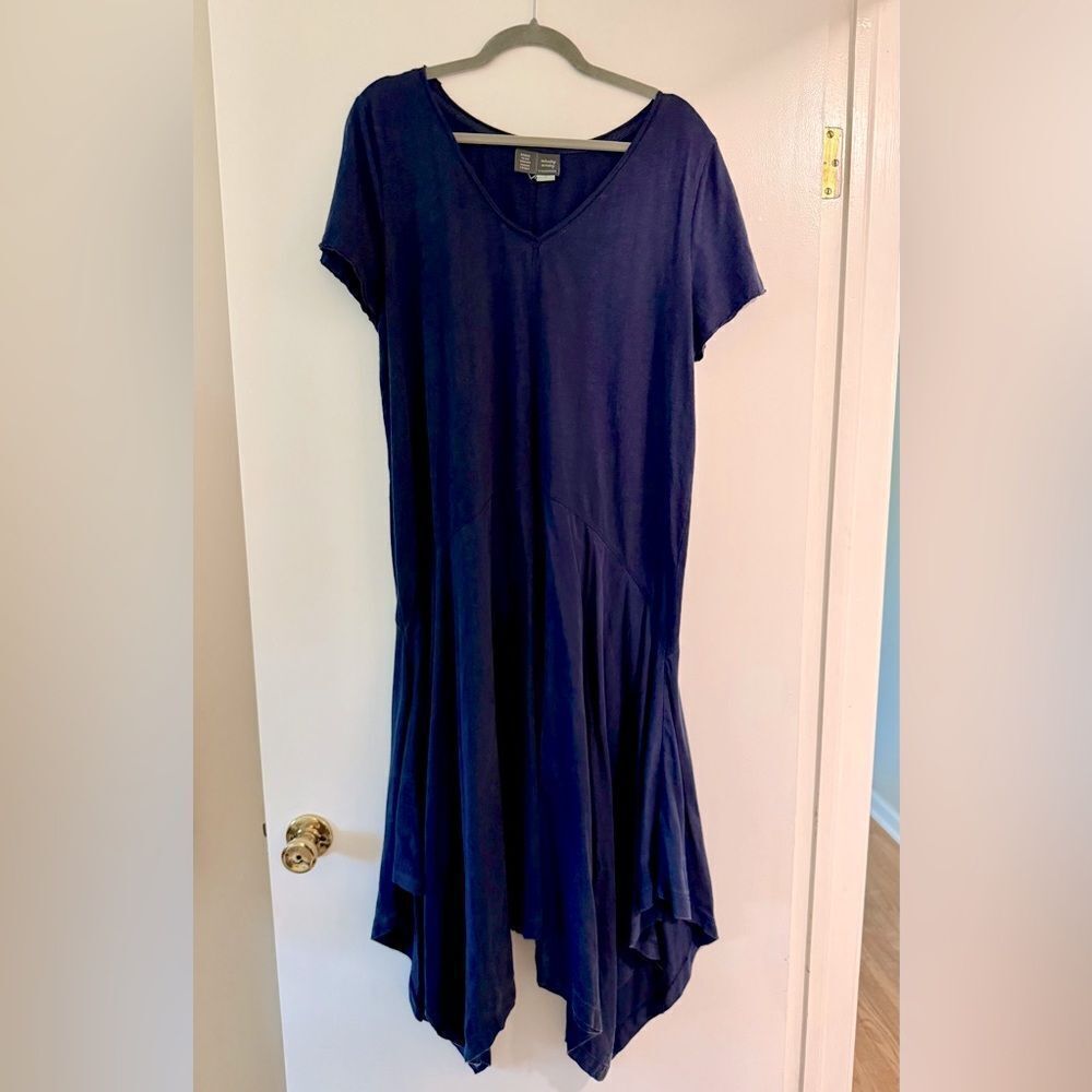 Anthropologie Elegant Navy Blue Women's Dress, like new!